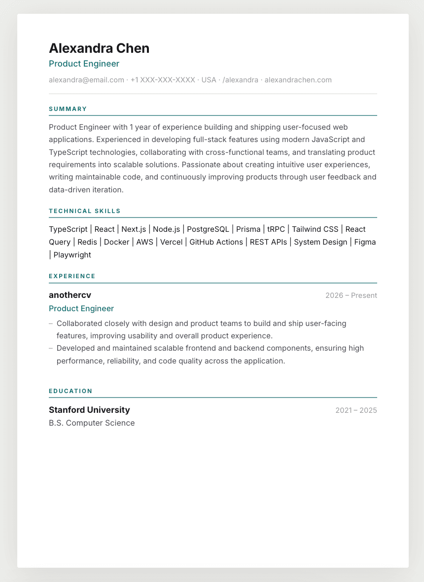 Resume builder with live preview